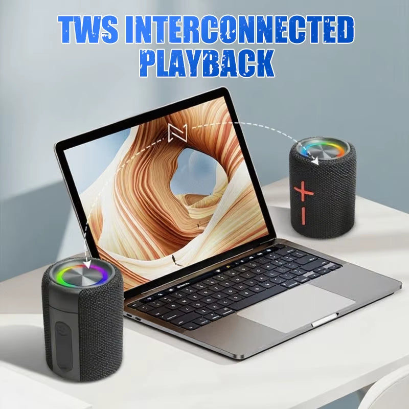 Dual Splittable 2-in-1 Bluetooth Speaker with Magnetic Design, 20W Power, IPX6 Waterproof Rating, and TWS Hi-Fi Stereo Sound