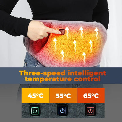 Experience Ultimate Comfort with Our 3-Levels USB Rechargeable Electric Heating Pad & Cold-Proof Uterine Belt for Abdominal Relief