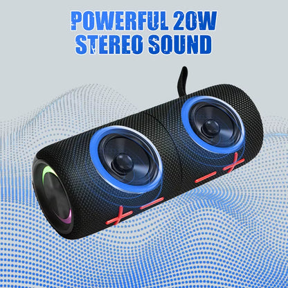 Dual Splittable 2-in-1 Bluetooth Speaker with Magnetic Design, 20W Power, IPX6 Waterproof Rating, and TWS Hi-Fi Stereo Sound